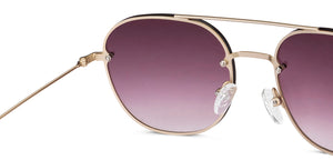 Gold Square Full Rim Women Sunglasses by Vincent Chase-146163