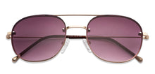 Load image into Gallery viewer, Gold Square Full Rim Women Sunglasses by Vincent Chase-146163