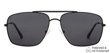 Load image into Gallery viewer, Black Aviator Full Rim Extra Wide Unisex Sunglasses by Vincent Chase Polarized-146192