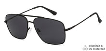 Load image into Gallery viewer, Black Aviator Full Rim Extra Wide Unisex Sunglasses by Vincent Chase Polarized-146192