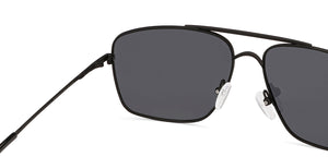 Black Aviator Full Rim Extra Wide Unisex Sunglasses by Vincent Chase Polarized-146192