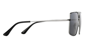 Gunmetal Square Full Rim Narrow Unisex Sunglasses by Vincent Chase Polarized-146393