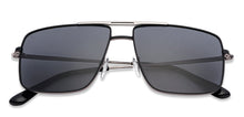 Load image into Gallery viewer, Gunmetal Square Full Rim Narrow Unisex Sunglasses by Vincent Chase Polarized-146393