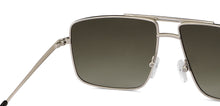 Load image into Gallery viewer, Silver Square Full Rim Narrow Unisex Sunglasses by Vincent Chase Polarized-146396