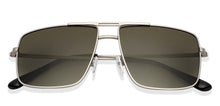 Load image into Gallery viewer, Silver Square Full Rim Narrow Unisex Sunglasses by Vincent Chase Polarized-146396