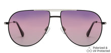 Load image into Gallery viewer, Silver Aviator Full Rim Narrow Unisex Sunglasses by Vincent Chase Polarized-146397