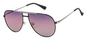 Silver Aviator Full Rim Narrow Unisex Sunglasses by Vincent Chase Polarized-146397