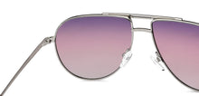 Load image into Gallery viewer, Silver Aviator Full Rim Narrow Unisex Sunglasses by Vincent Chase Polarized-146397