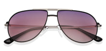 Load image into Gallery viewer, Silver Aviator Full Rim Narrow Unisex Sunglasses by Vincent Chase Polarized-146397