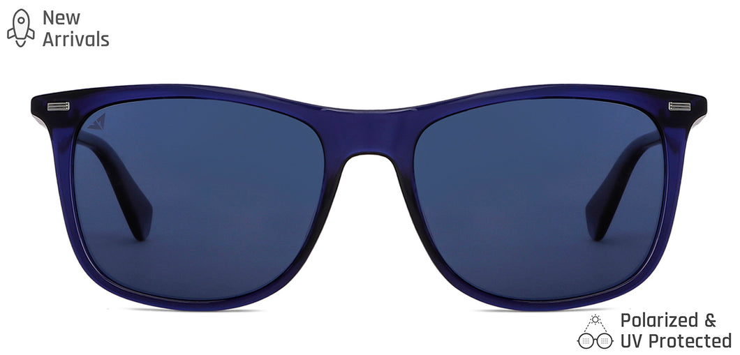 Blue Wayfarer Full Rim Unisex Sunglasses by Vincent Chase Polarized-146902