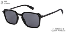 Load image into Gallery viewer, Black Wayfarer Full Rim Unisex Sunglasses by Vincent Chase Polarized-146904