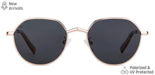 Load image into Gallery viewer, Yellow Round Full Rim Wide Unisex Sunglasses by Vincent Chase Polarized-146909