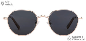 Yellow Round Full Rim Wide Unisex Sunglasses by Vincent Chase Polarized-146909