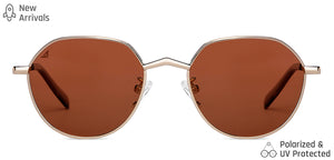 Yellow Round Full Rim Wide Unisex Sunglasses by Vincent Chase Polarized-146910