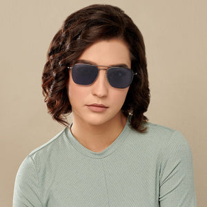 Grey Square Full Rim Unisex Sunglasses by Vincent Chase Polarized-147022