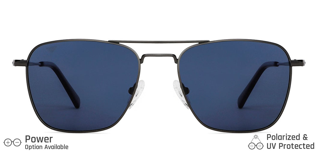 Grey Square Full Rim Unisex Sunglasses by Vincent Chase Polarized-147022