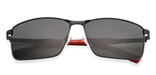 Load image into Gallery viewer, Black Rectangle Full Rim Unisex Sunglasses by Vincent Chase Polarized-148023