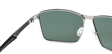 Load image into Gallery viewer, Silver Rectangle Full Rim Unisex Sunglasses by Vincent Chase Polarized-148026