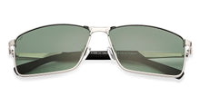 Load image into Gallery viewer, Silver Rectangle Full Rim Unisex Sunglasses by Vincent Chase Polarized-148026