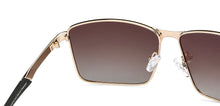 Load image into Gallery viewer, Gold Rectangle Full Rim Unisex Sunglasses by Vincent Chase Polarized-148027