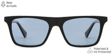 Load image into Gallery viewer, Black Wayfarer Full Rim Extra Wide Unisex Sunglasses by Vincent Chase Polarized-148032