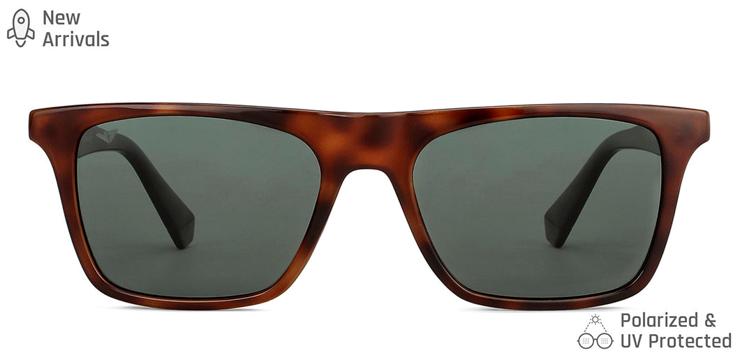Brown Wayfarer Full Rim Extra Wide Unisex Sunglasses by Vincent Chase Polarized-148033
