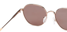 Load image into Gallery viewer, Gold Round Full Rim Medium Unisex Sunglasses by Vincent Chase Polarized-148048
