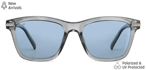 Grey Wayfarer Full Rim Extra Wide Unisex Sunglasses by Vincent Chase Polarized-148063