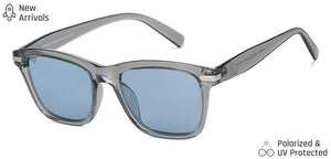 Grey Wayfarer Full Rim Extra Wide Unisex Sunglasses by Vincent Chase Polarized-148063
