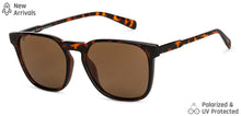 Load image into Gallery viewer, Brown Wayfarer Full Rim Extra Wide Unisex Sunglasses by Vincent Chase Polarized-148064