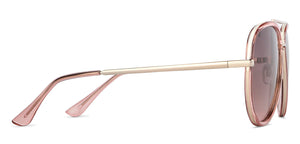 Gold Aviator Full Rim Extra Wide Women Sunglasses by Vincent Chase-148156