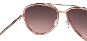 Gold Aviator Full Rim Extra Wide Women Sunglasses by Vincent Chase-148156