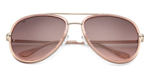 Gold Aviator Full Rim Extra Wide Women Sunglasses by Vincent Chase-148156