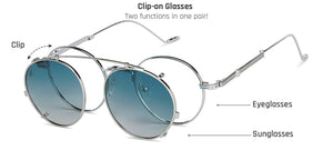 Silver Round Full Rim Unisex Eyeglasses by Vincent Chase-148561