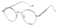 Load image into Gallery viewer, Silver Round Full Rim Unisex Eyeglasses by Vincent Chase-148561