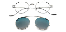 Load image into Gallery viewer, Silver Round Full Rim Unisex Eyeglasses by Vincent Chase-148561