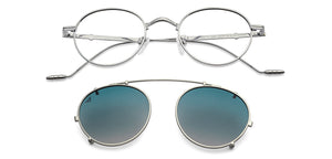 Silver Round Full Rim Unisex Eyeglasses by Vincent Chase-148561