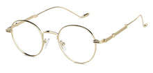 Load image into Gallery viewer, Gold Round Full Rim Unisex Eyeglasses by Vincent Chase-148563