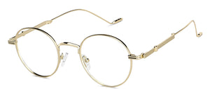 Gold Round Full Rim Unisex Eyeglasses by Vincent Chase-148563