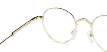 Load image into Gallery viewer, Gold Round Full Rim Unisex Eyeglasses by Vincent Chase-148563