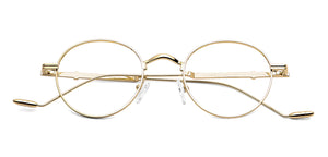 Gold Round Full Rim Unisex Eyeglasses by Vincent Chase-148563