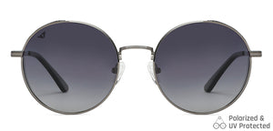 Grey Round Full Rim Unisex Sunglasses by Vincent Chase Polarized-148564