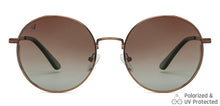 Load image into Gallery viewer, Brown Round Full Rim Unisex Sunglasses by Vincent Chase Polarized-148565