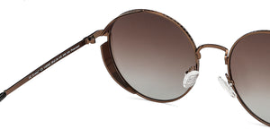 Brown Round Full Rim Unisex Sunglasses by Vincent Chase Polarized-148565