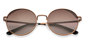 Brown Round Full Rim Unisex Sunglasses by Vincent Chase Polarized-148565