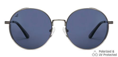 Grey Round Full Rim Unisex Sunglasses by Vincent Chase Polarized-148566