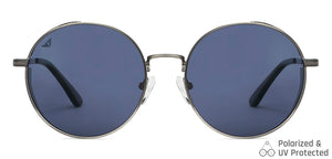 Grey Round Full Rim Unisex Sunglasses by Vincent Chase Polarized-148566