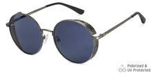 Load image into Gallery viewer, Grey Round Full Rim Unisex Sunglasses by Vincent Chase Polarized-148566