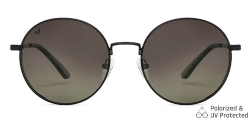 Black Round Full Rim Unisex Sunglasses by Vincent Chase Polarized-148567