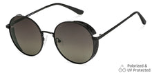 Load image into Gallery viewer, Black Round Full Rim Unisex Sunglasses by Vincent Chase Polarized-148567